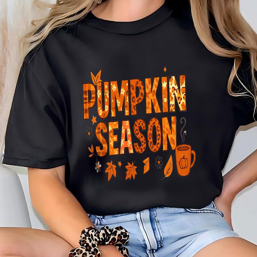 Fall Pumpkin Season Sweatshirt, Pumpkin Crewneck, Autumn Sweaters, T-shirt