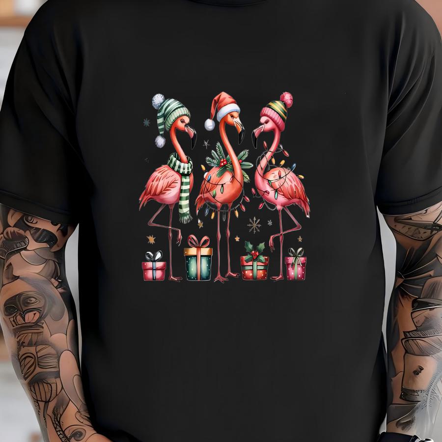 ® Hoodie, Flamingo Shirt, Christmas Flamingo Hoodie, Funny Xmas flamingo Shirt, Christmas Shirt, Merry Christmas Tee T-shirt