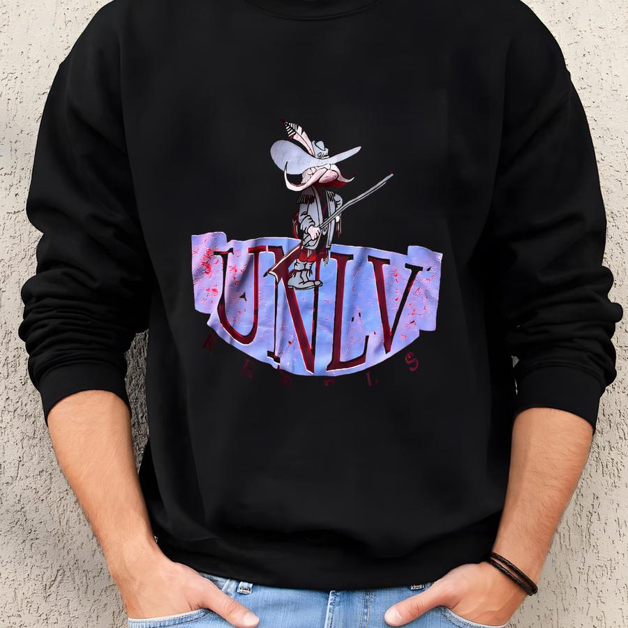 Vintage 90’s Unlv Rebels University Rare Crop Top Tee T Shirt Large Sweatshirt