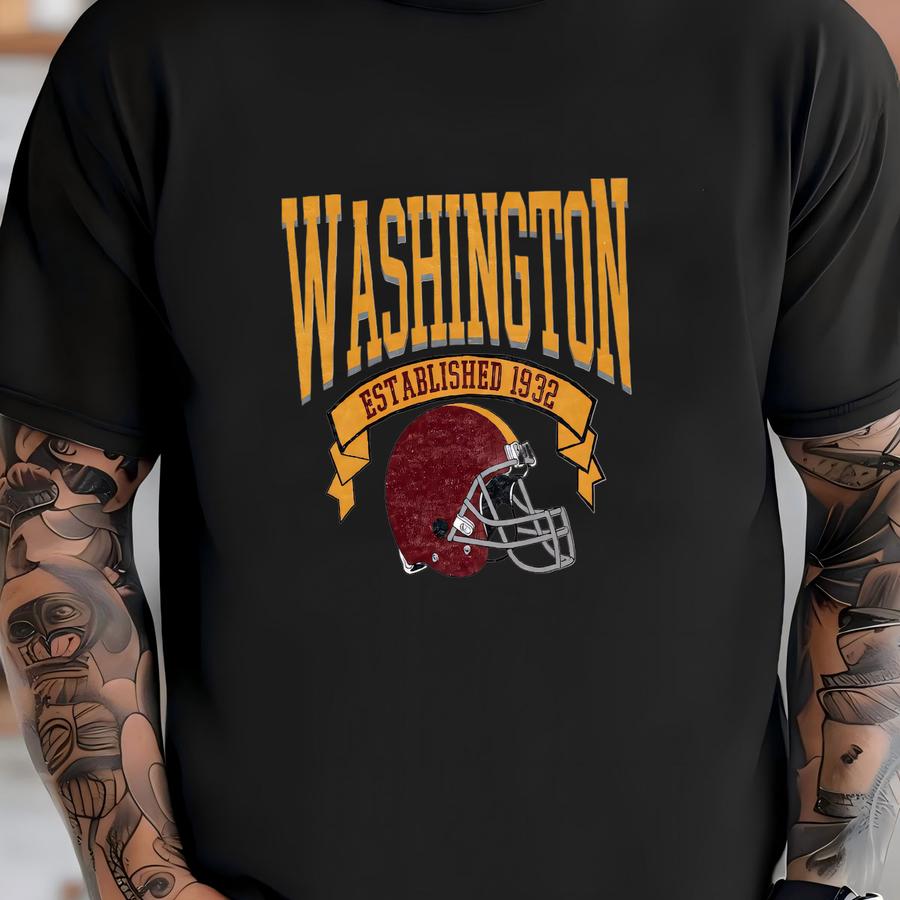 Washington Football Vintage Style Hoodie, Washington Commander Shirt ,washington Fan Gift, Washington Shirt T-shirt