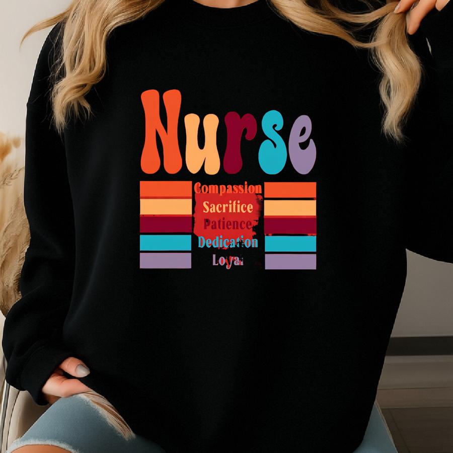 Cute Nurse Sweatshirt, Nurse Week Hoodie, Registered Nurse T-shirt, Nurse Shirt, Hospital Worker Hoodie, Healthcare Worker Tee, Rn Crewneck Sweatshirt