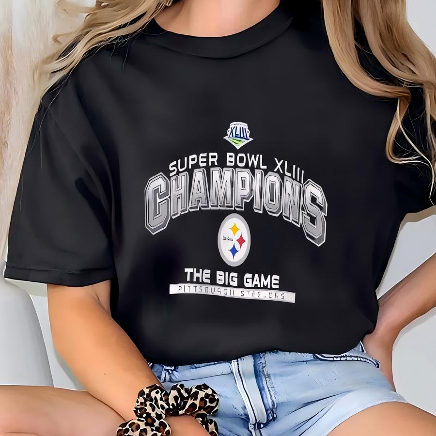 Vintage Pittsburgh Steelers Sweatshirt Crewneck Pullover Sportswear Pittsburgh Steelers Print Logo Black Large T-shirt