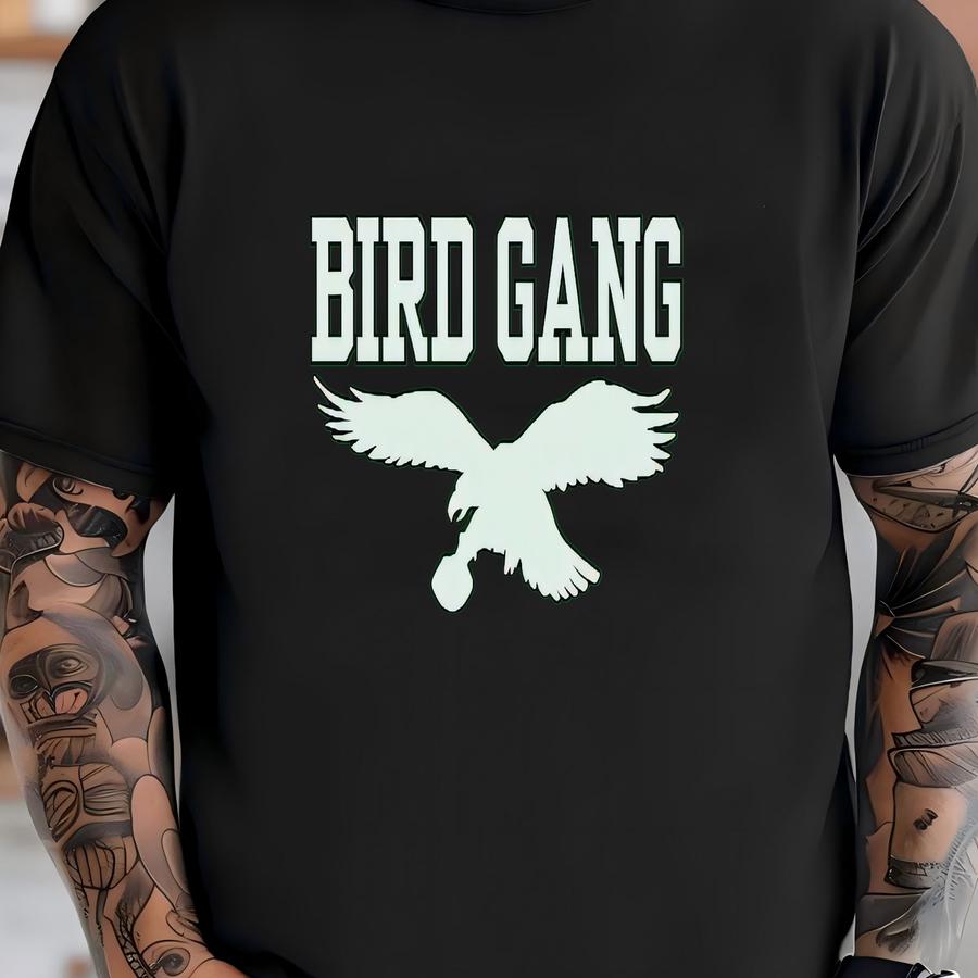 Youth Philadelphia Football Apparel, Boys Girls Tees, Sweatshirts, Hoodies, Gift For Sports Fan, Kids Gameday Gear, Bird Gang College Font T-shirt