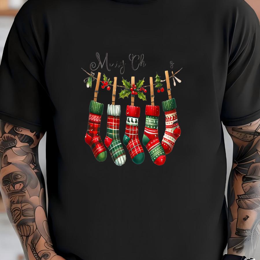 Christmas party sweatshirt, Christmas Stocking Shirt, Christmas Hoodie, Christmas Socks Shirt, Christmas Season Shirt, Merry christmas Shirt T-shirt
