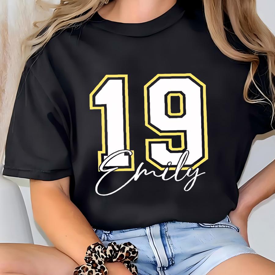 Softball Shirt With Custom Number And Name, Softball Mom Tee, Game Day Personalized Softball Tshirt T-shirt