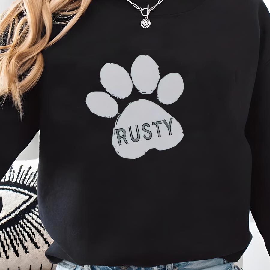 Farmhouse Style Personalized Dog Food Mat – Custom Pet Feeding Mat – Personalized Dog Or Cat Name Mat – Pet Lover Gift Sweatshirt