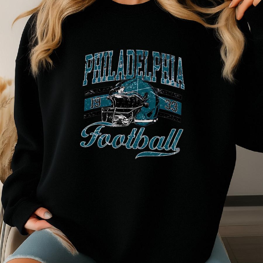 Philadelphia Football Sweatshirt, Philadelpha Game Day Crewneck, Philadelphia Shirt, Philadelphia Gift, Philadelpha Football Pullover Sweatshirt