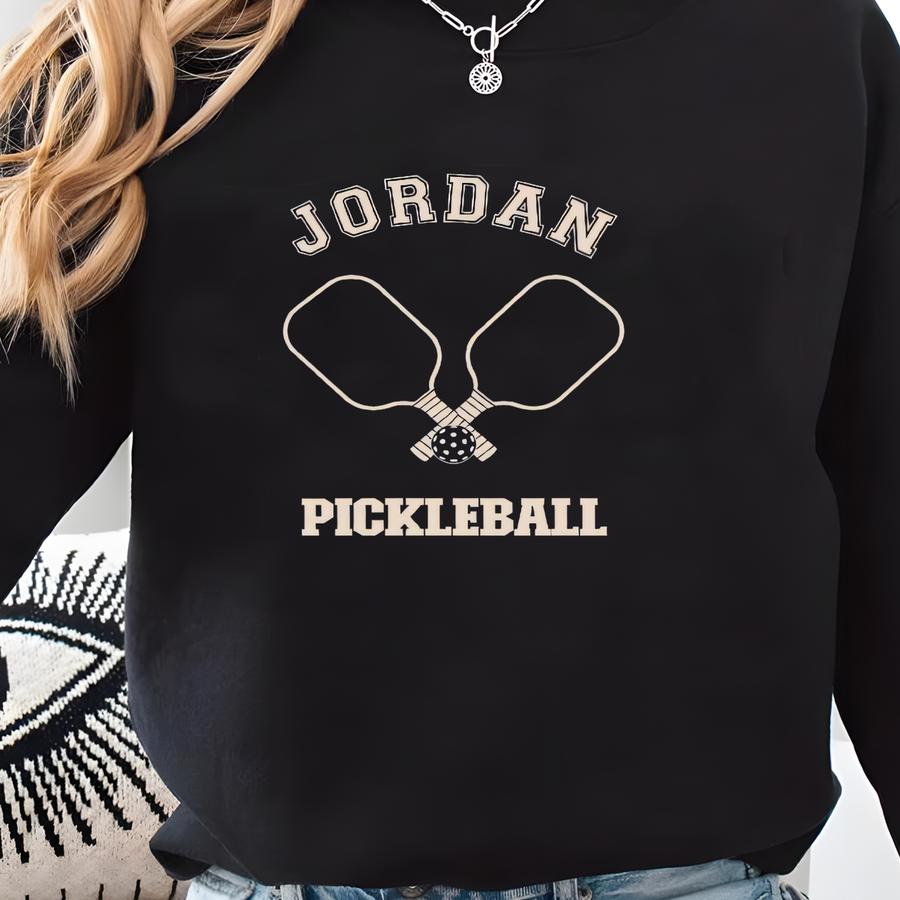 Personalized Minimalist Pickleball Shirt | Custom Pickleball Sweatshirt Hoodie | Pickleball Tee For Kids And Adults Sweatshirt
