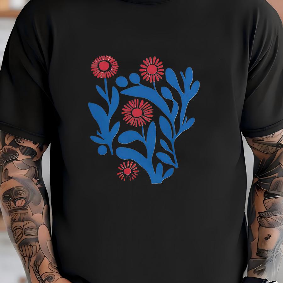 Vintage Wildflowers Graphic Shirt, Cute, 90s Retro Flowers Tee, Pressed Flowers, Gift For Her, Flower Girl, Screenprint Art Tshirt T-shirt