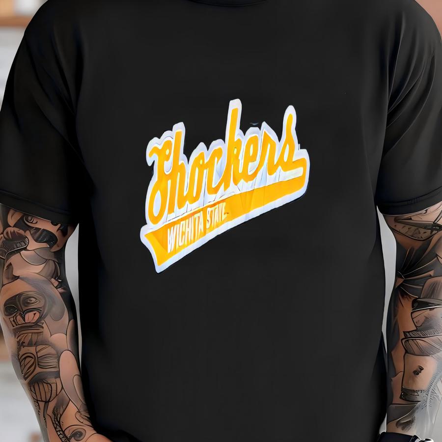 Vintage 90’s Rare Wichita State Shockers Rare Champion Track Style Pullover Jacket T-shirt