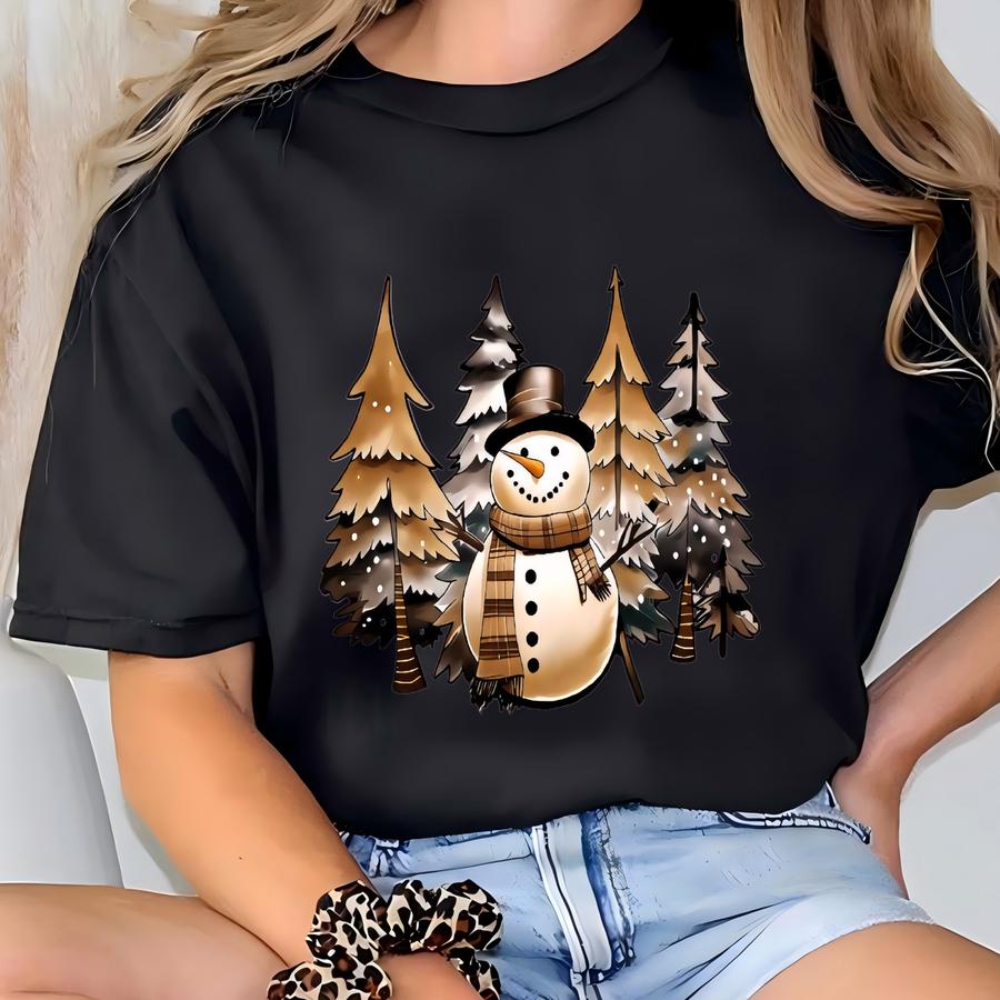 Snowman Christmas Hoodie, Let It Snow Gift, T-shirt