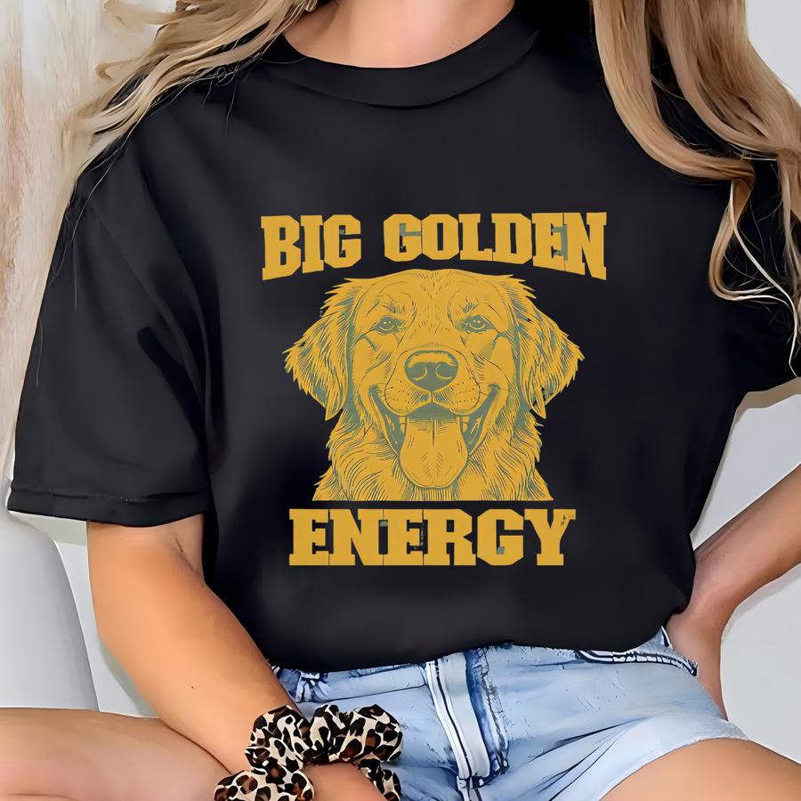Golden Retriever Shirt | Golden Retriever Sweatshirt | Gift For Golden Lover | Hoodie For Men | Big Golden Energy T-shirt