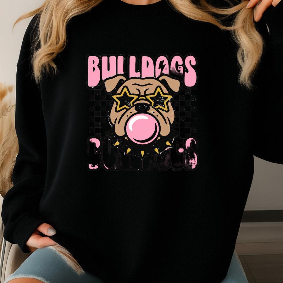 Bulldogs T-shirt: Vintage School Spirit Tee Sweatshirt