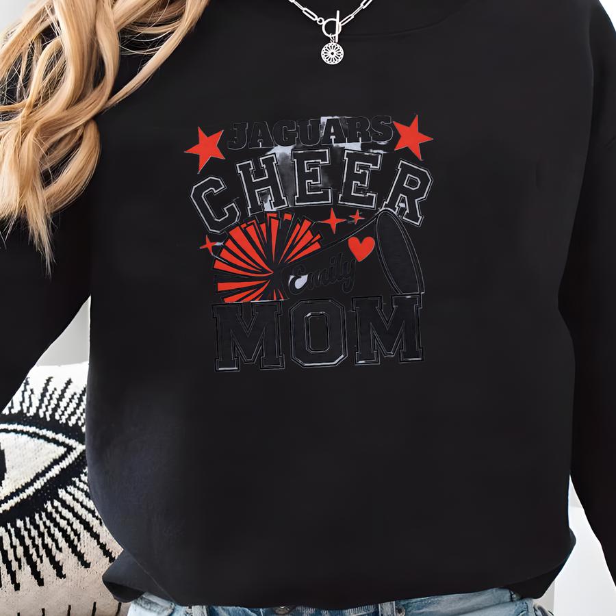 Custom Cheer Mom Sweatshirt, Personalized Cheerleading Hoodie, Gift For Cheer Mom, T-shirt With Child Name, Mom Mascot Shirt For Cheer Comps Sweatshirt