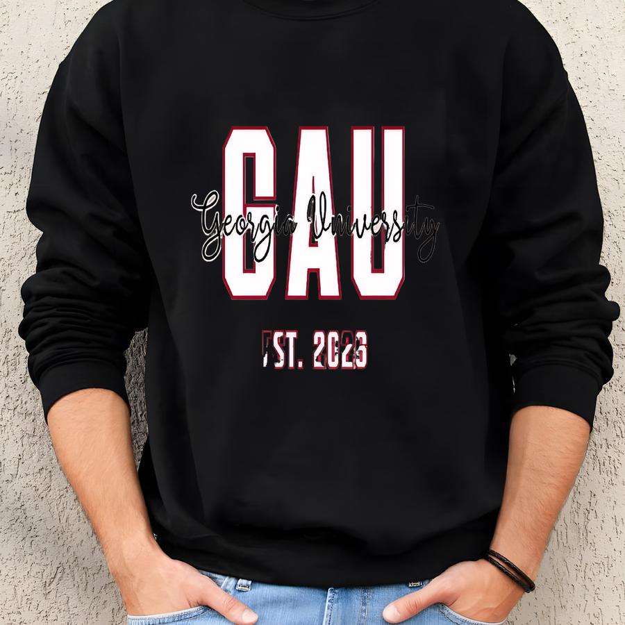 Georgia University Sweatshirt, Gau College Style Crewneck, Varsity Pullover, Campus Pride Shirt, University Apparel, Class Of 2026 Gift Sweatshirt