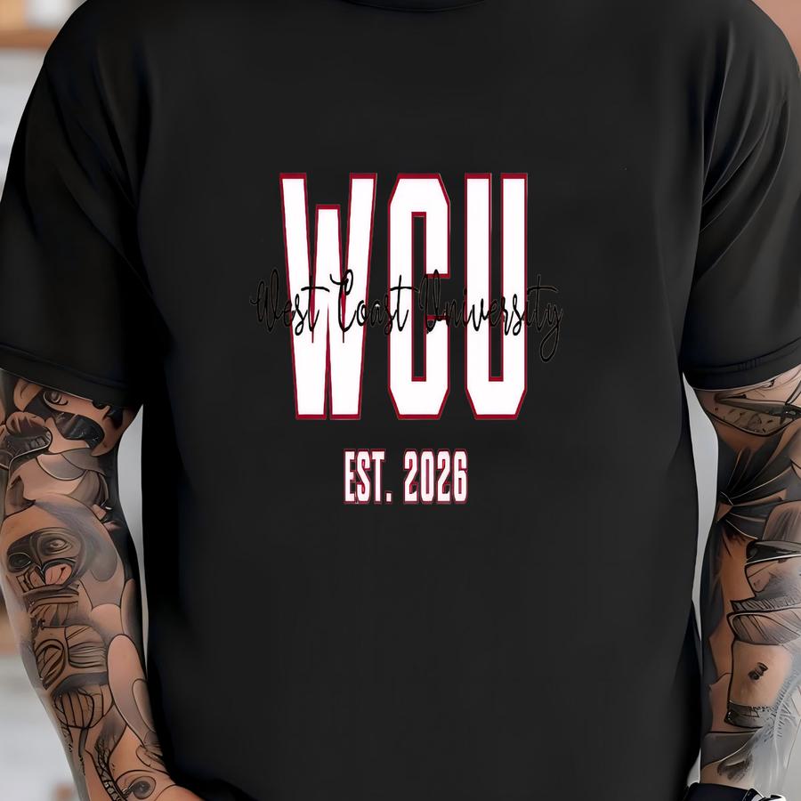 West University Sweatshirt, Wcu College Style Crewneck, Varsity Pullover, University Pride Shirt, Class Of 2026 Graduation Gift T-shirt