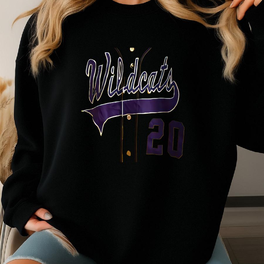 90s Wildcats Jersey - Baseball Jersey - Y Logo - Yellow Color - Men’s M Sweatshirt