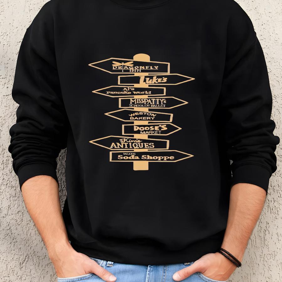 Stars Hollow Vneck Tshirt,stars Hollow Where You Lead I Will Follow Racerbacnk Tank Top,lukes Diner Vneck Shirt,autumn Festival Gift ,pic251 Sweatshirt