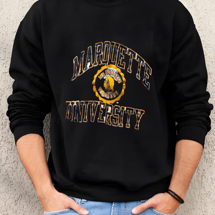 Vintage 90s Marquette University Crewneck Sweatshirt S/m Sweatshirt