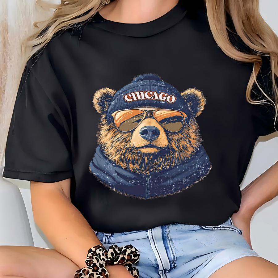 Vintage Chicago Football Sweatshirt, Game Day Apparel, Retro Sports Tee, Fan Gear T-shirt