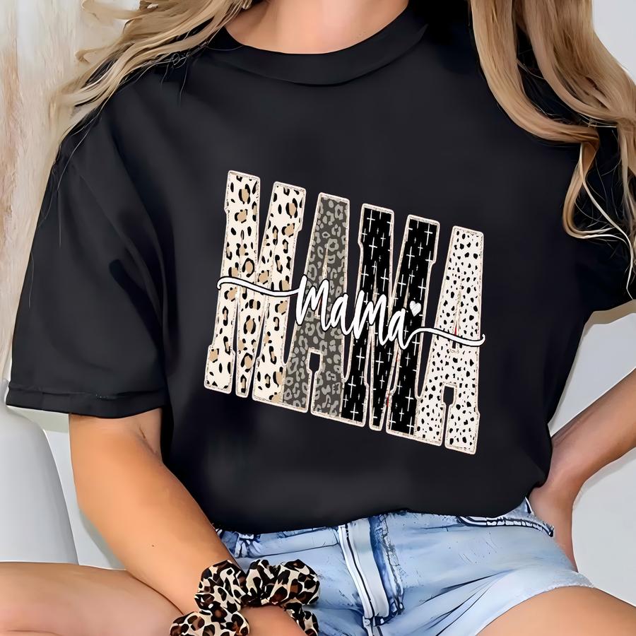 Christmas Mama Gigi Nana Mimi Shirt, Personalized Grandma Tee, Christmas Gift Shirt, Custom Mom Nana Mimi Shirt, Mama Design With Kids Name T-shirt