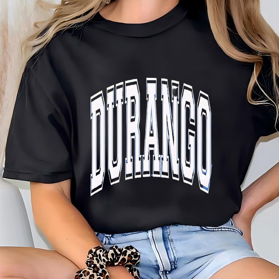 Durango Varsity Crewneck: Cozy Oversized Mountain Town Sweatshirt T-shirt