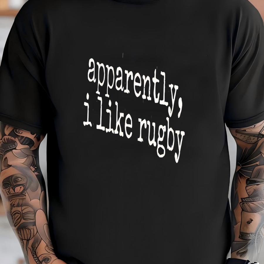 ® Rugby Lover Shirt, Rugby Player Gift, Rugby Fan Tee, Funny Rugby Shirt, Apparently I Like Rugby Shirt, Sports Shirt, Gift T-shirt