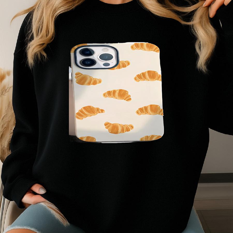 Croissant Phone Case For Iphone Paris Cover Croissant Lover Gift Paris Trip Phone Case Pastry Lover Gift For Baker Sweatshirt