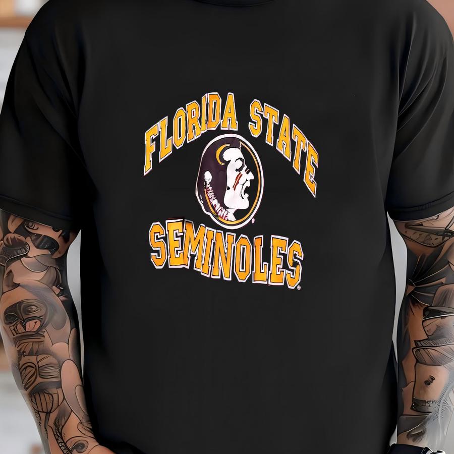 Vintage 90’s Florida State University Seminoles Raglan Crop Top Jersey Tee Large T-shirt