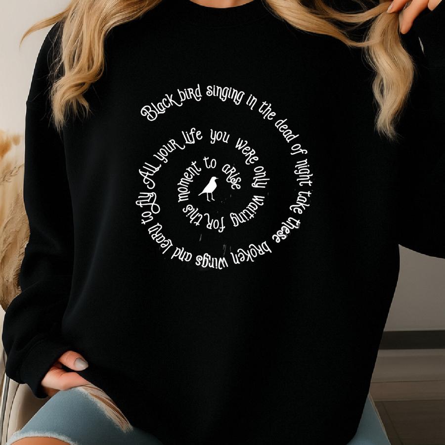 ® Blackbird Singing In The Night Shirt, Beatles Lyrics Tee, Gift For Music Lovers, Women's Music Shirt, Rock Concert Shirt Sweatshirt ® Blackbird Singing In The Night Shirt, Beatles Lyrics Tee, Gift For Music Lovers, Women's Music Shirt, Rock Concert Shirt Sweatshirt