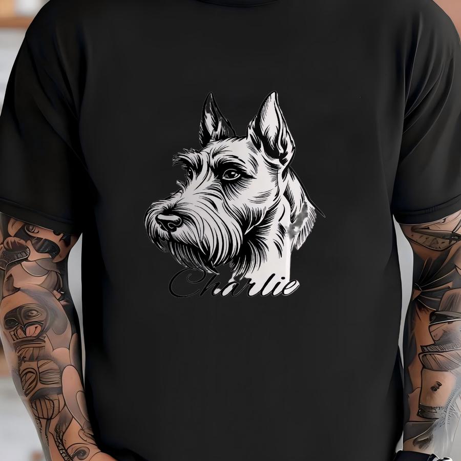 Scottish Terrier Accent Coffee Mug: Custom Dog Name, Available 11oz 15oz T-shirt