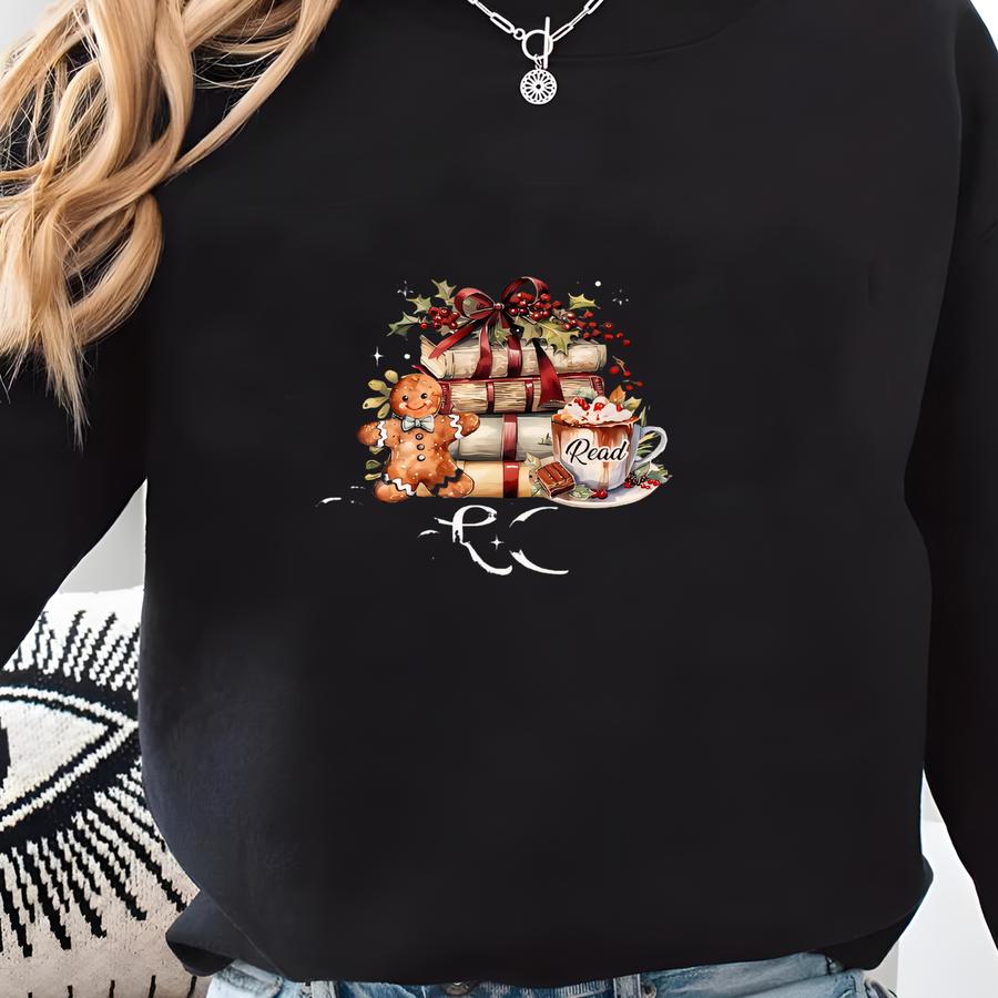 North Pole Book Club Sweatshirt - Christmas Book Lover Crewneck Sweatshirt