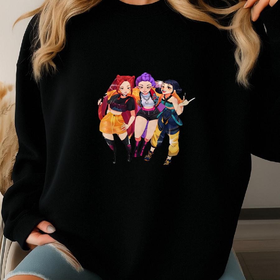 ® Huntrix Girls Shirt, Huntrix Demon Hunters Tshirt, Mira Rumi Joey Shirt, Demon Hunter Merch, Gift For Kpop Fan, Kpop Shirt Sweatshirt