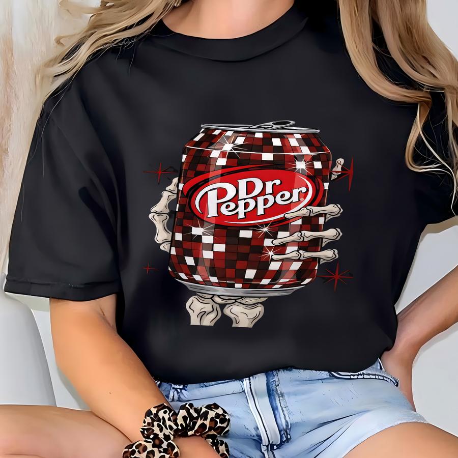 Dr. Pepper Sweatshirt, Skeleton Sweatshirt, Halloween Sweater, Cute Dr Pepper Shirt, Skeleton Drinking Dr. Pepper Sweatshirt T-shirt
