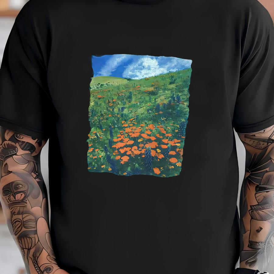 Vintage 90's Retro Tultex Graphic Floral Green Sweatshirt Medium Floral Farm Art Flowers Printed Sweater Flowers Souvenir Crewneck Size M T-shirt