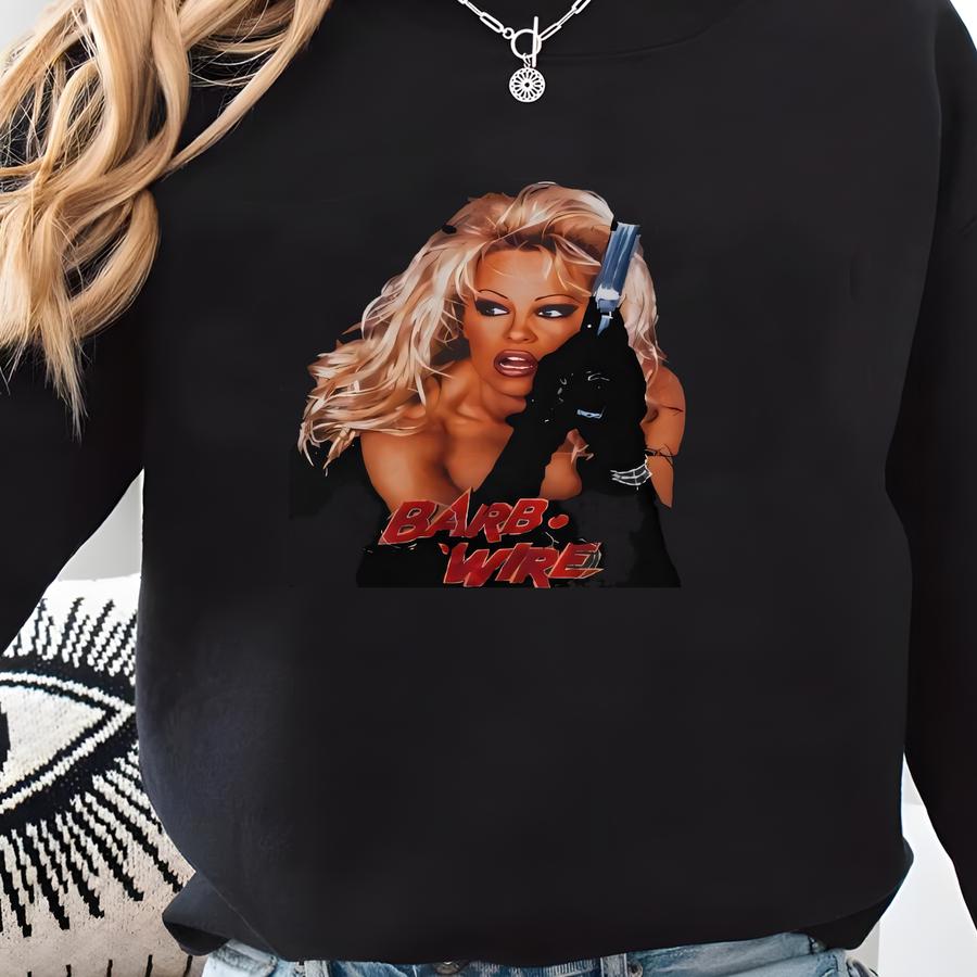 Barb Wire Shirt, Vintage 90’s Pam Anderson Shirt, Perfect Gift For Fans, Gift For Her Him Sweatshirt