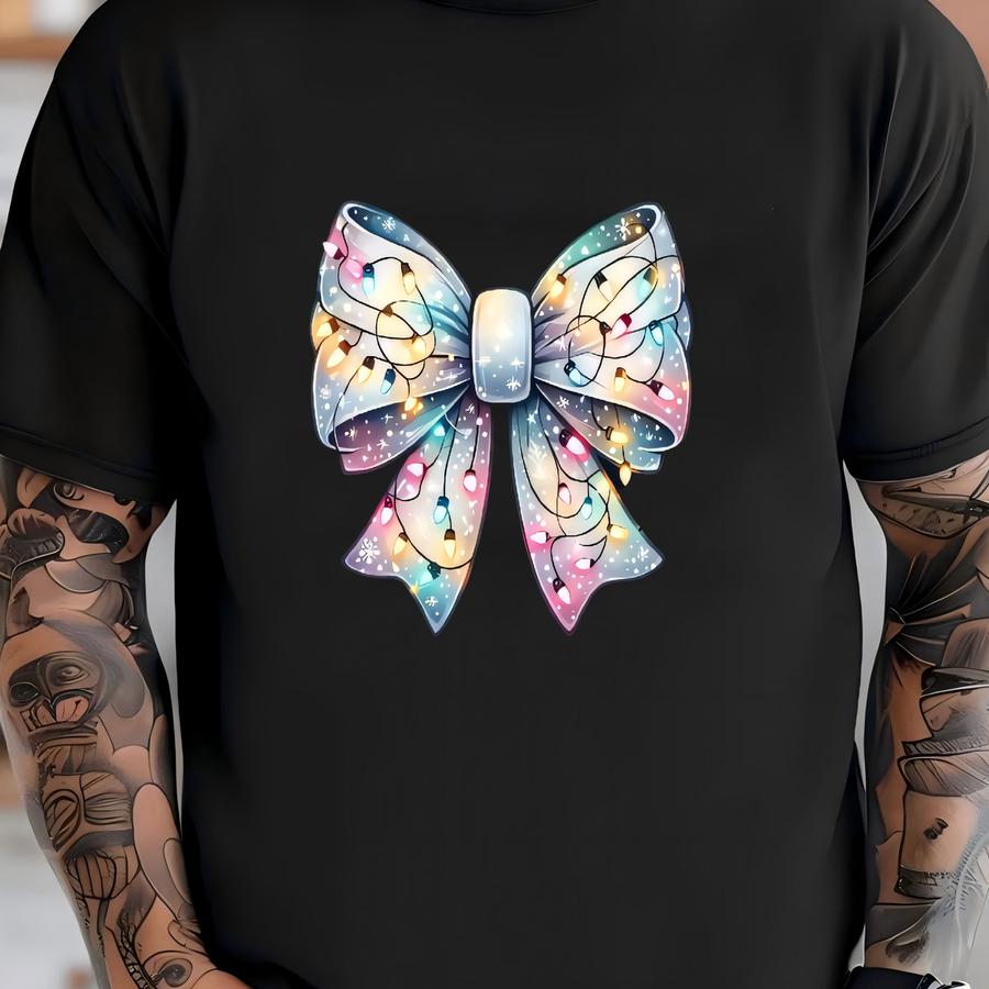 Christmas Party Sweatshirt, Merry Christmas Shirt, Christmas Lights Sweatshirt, Funny Coquette Christmas Hoodie, Xmas Coquette Shirt T-shirt