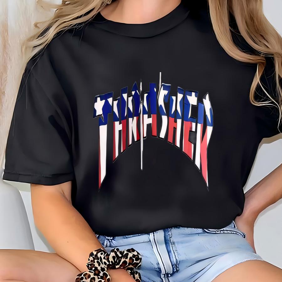 Thrasher X Starter Hoodie Print Logo Grey Color Men’s L T-shirt