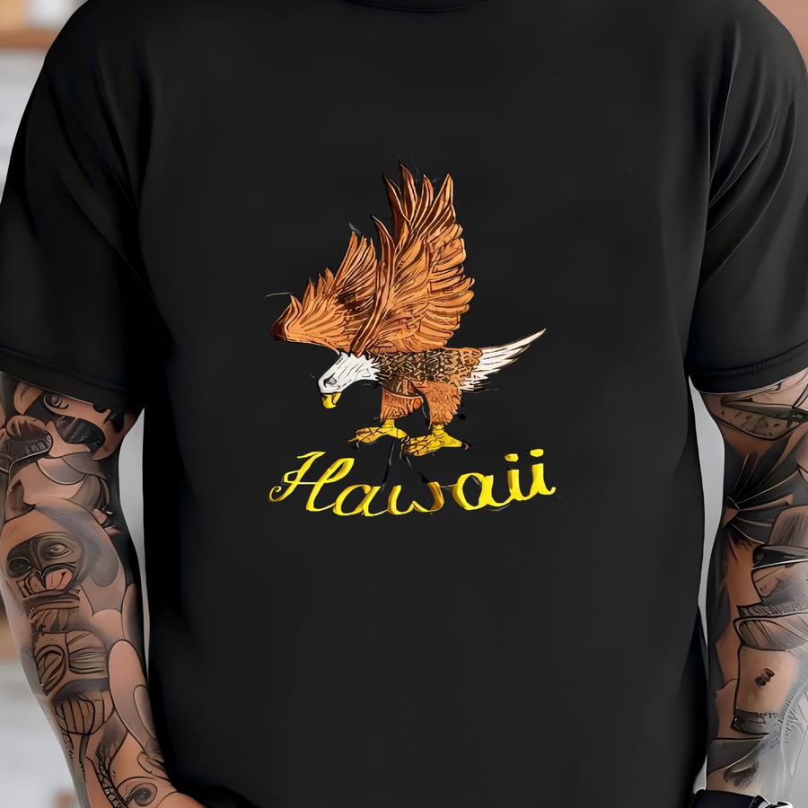 Vintage 1980/90’s Hawaii Eagle Bomber Jacket By . Made In Usa, Size Large. T-shirt