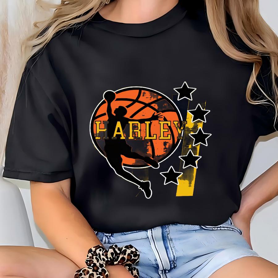 Personalized Basketball Shirt | Custom Youth Basketball Hoodie | Basketball Player Gift For Kids Adults T-shirt