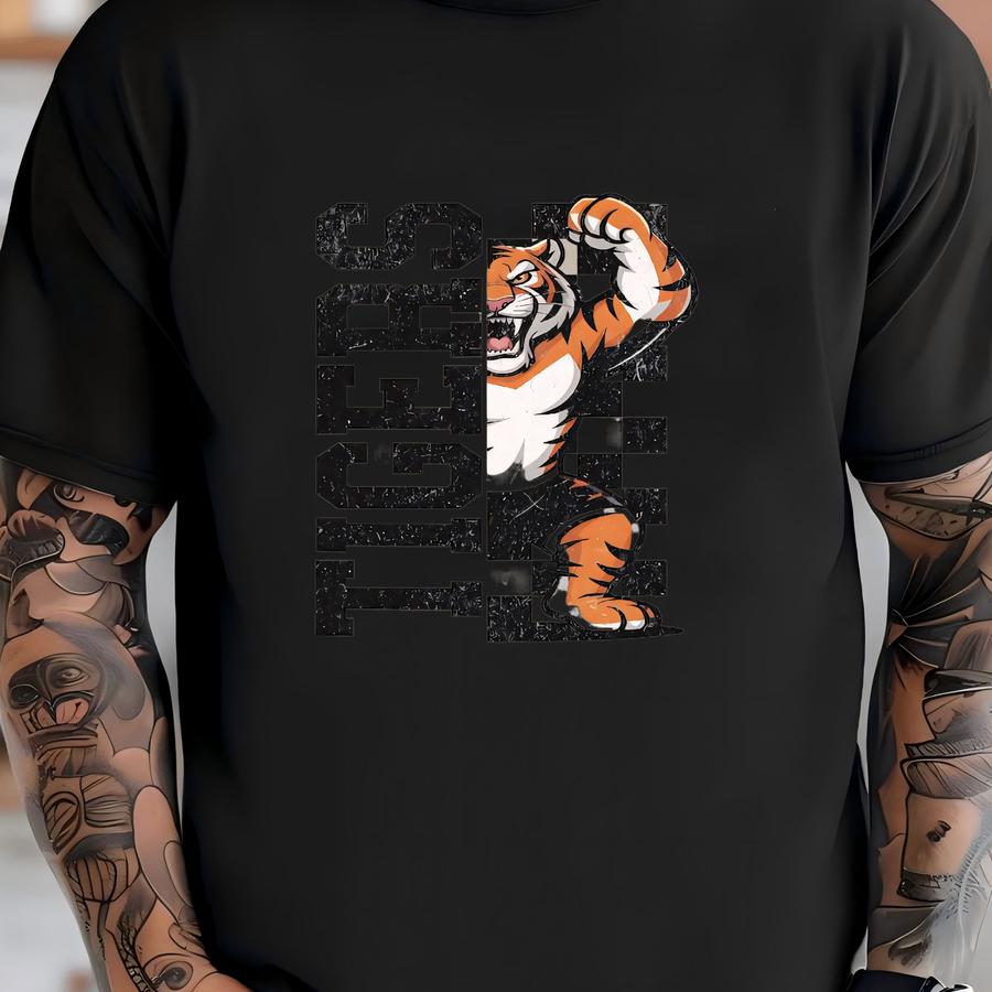 Tigers Mascot Hoodie: Vintage School Spirit Tee T-shirt