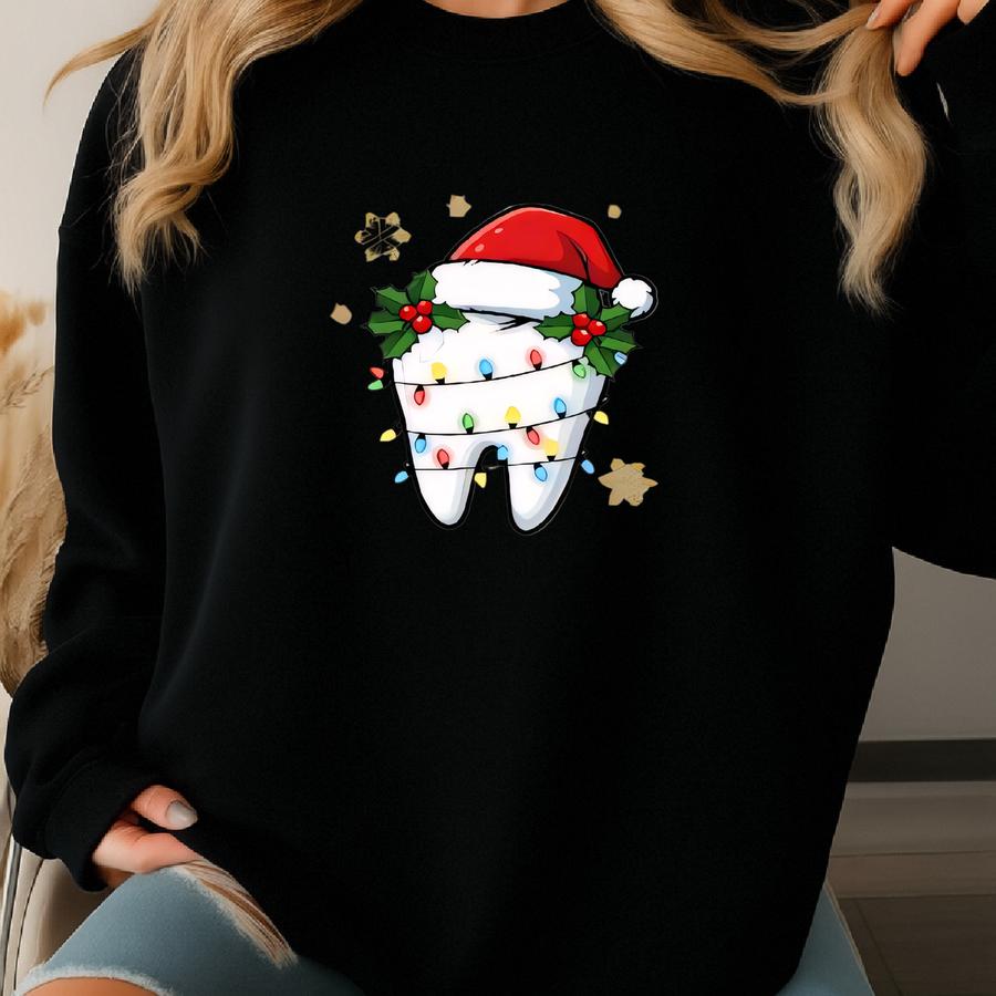 Personalized Dentist Christmas Tee, Christmas Gift, Custom Dentist Christmas, Dentist Student Christmas Gift, Dental Assistant Sweatshirt