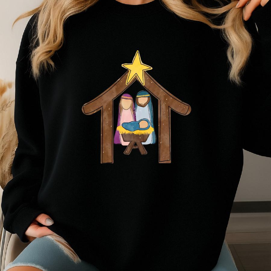 Nativity Sweater: Christmas Sweatshirt Sweatshirt