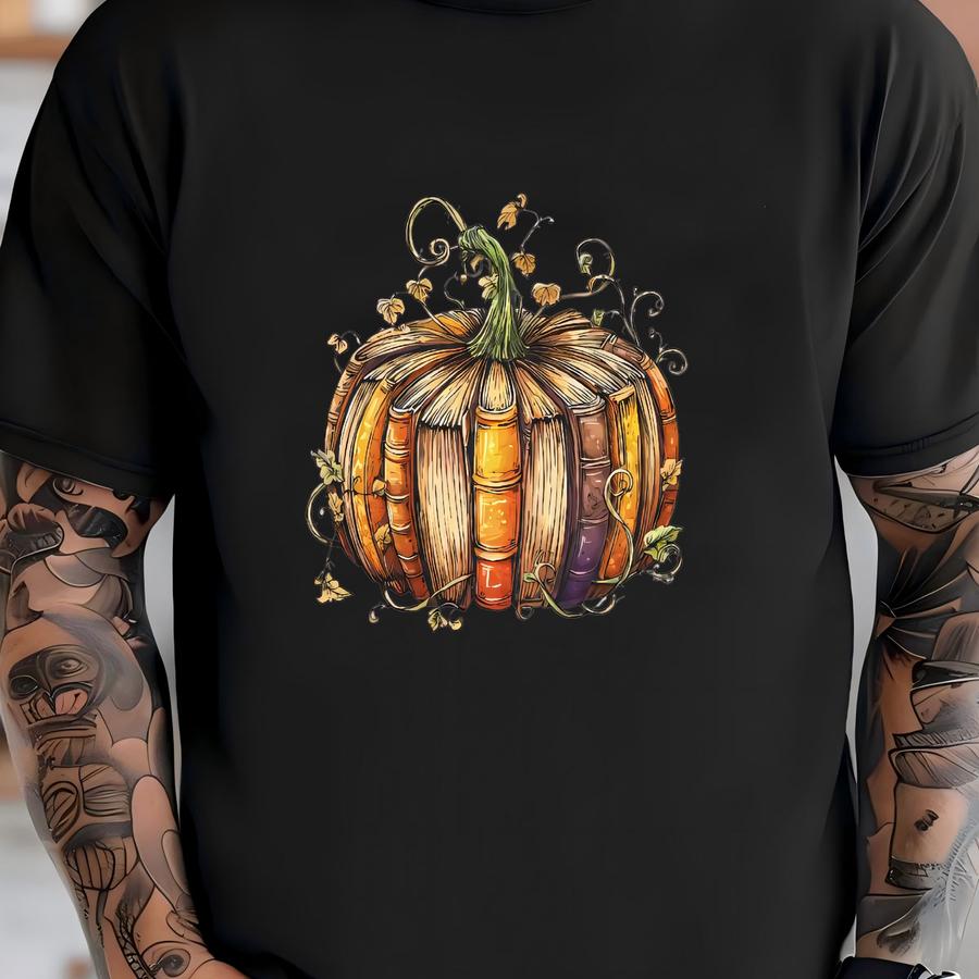 Fall Pumpkin Book Hoodie, Pumpkin Reader Shirt, Teacher Fall Shirt,bookish Gift, Fall Pumpkin Shirt, Pumpkin Season Shirt T-shirt