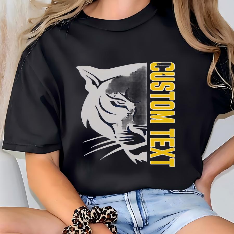 Custom Panthers Mascot Crewneck, Panthers Gameday Crewneck, Custom Panthers Team Shirt, Gameday Mom Football Crewneck, Panthers Football T-shirt