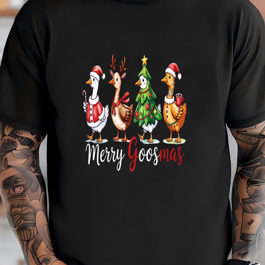 Goose Shirt, Christmas Goose Sweatshirt, Duck Christmas Hoodie, Funny Christmas Sweater, Cute Holiday Tshirt, Xmas Gifts T-shirt