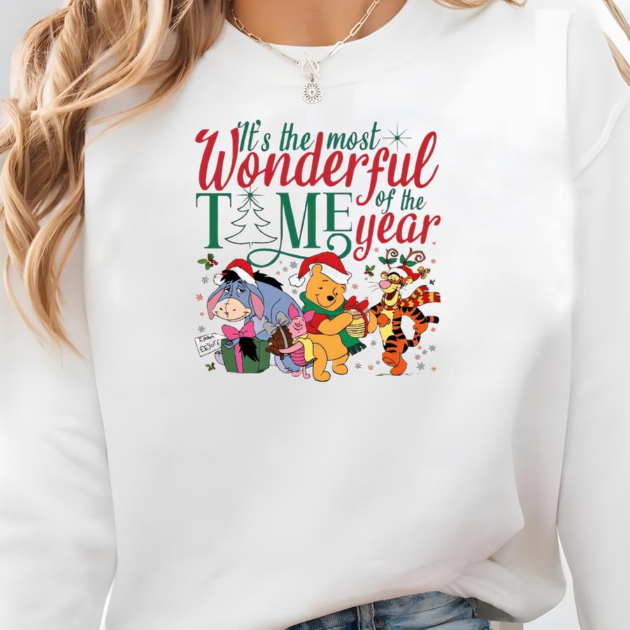 The Most Wonderful Time Of The Year Sweatshirt, Christmas Sweater, Pooh And Friends Christmas Land Hoodie, Bp Sweatshirt The Most Wonderful Time Of The Year Sweatshirt, Christmas Sweater, Pooh And Friends Christmas Land Hoodie, Bp Sweatshirt