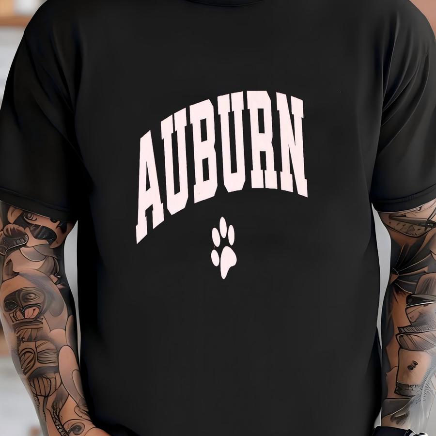 Vintage Auburn Tee - Tiger Paw Print - Game Day Shirt T-shirt