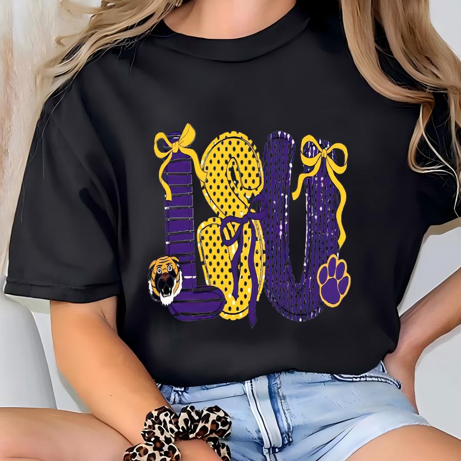 Tigers Game Day Shirt: Purple And Gold Louisiana State Tee T-shirt