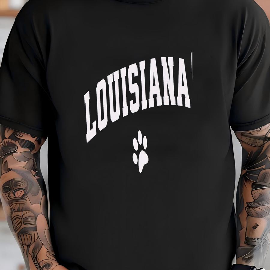 Vintage Louisiana Game Day Tee - Tiger Paw Shirt T-shirt